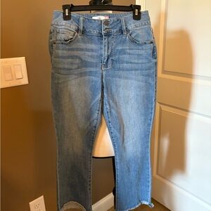 CAbi Jeans High Low Crop - Light Blue Ankle Jeans